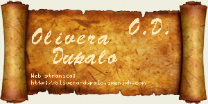 Olivera Dupalo vizit kartica